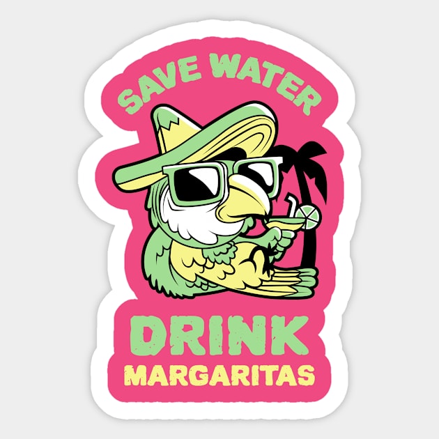 Margarita Lover Margaritas Sticker by Tip Top Tee's